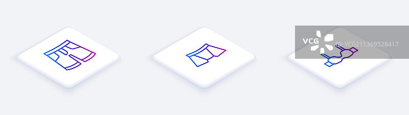 2.5D等距线条短裤男士内裤图片素材