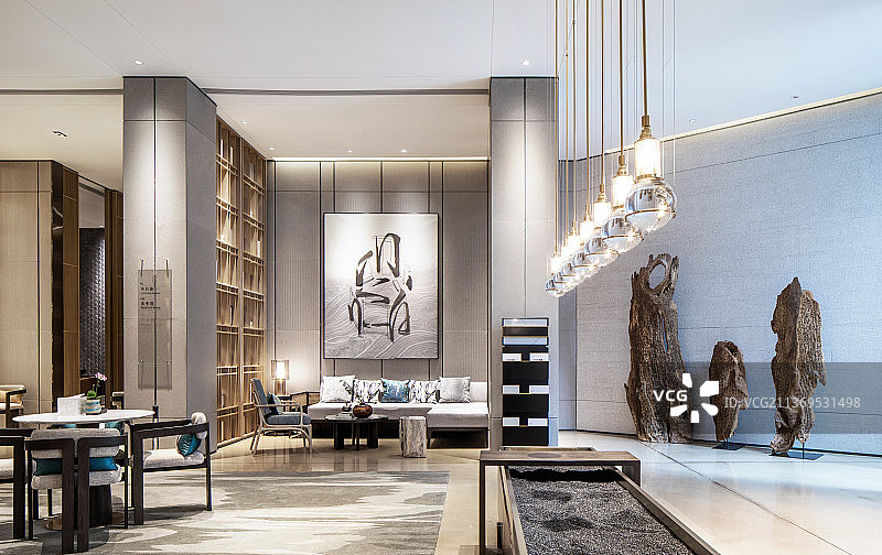 现代中式空间图片素材