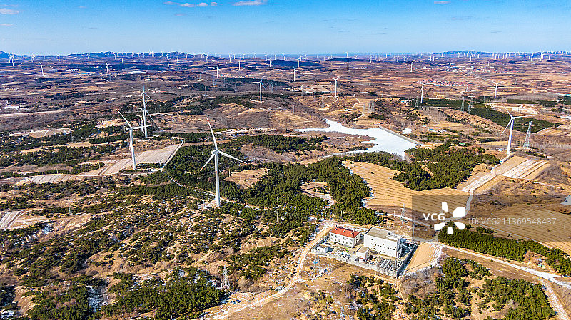 山东烟台招远夏甸风电场图片素材