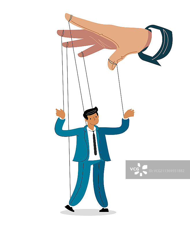 被操控的商务人士图片素材