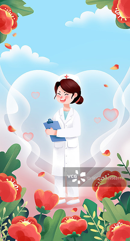 妇女节护士节感恩插画图片素材