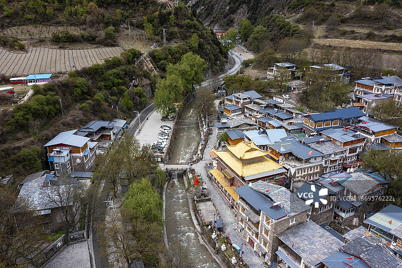 马尔康  卓克基古镇图片素材