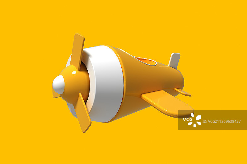 3D渲染抽象螺旋桨飞机图片素材
