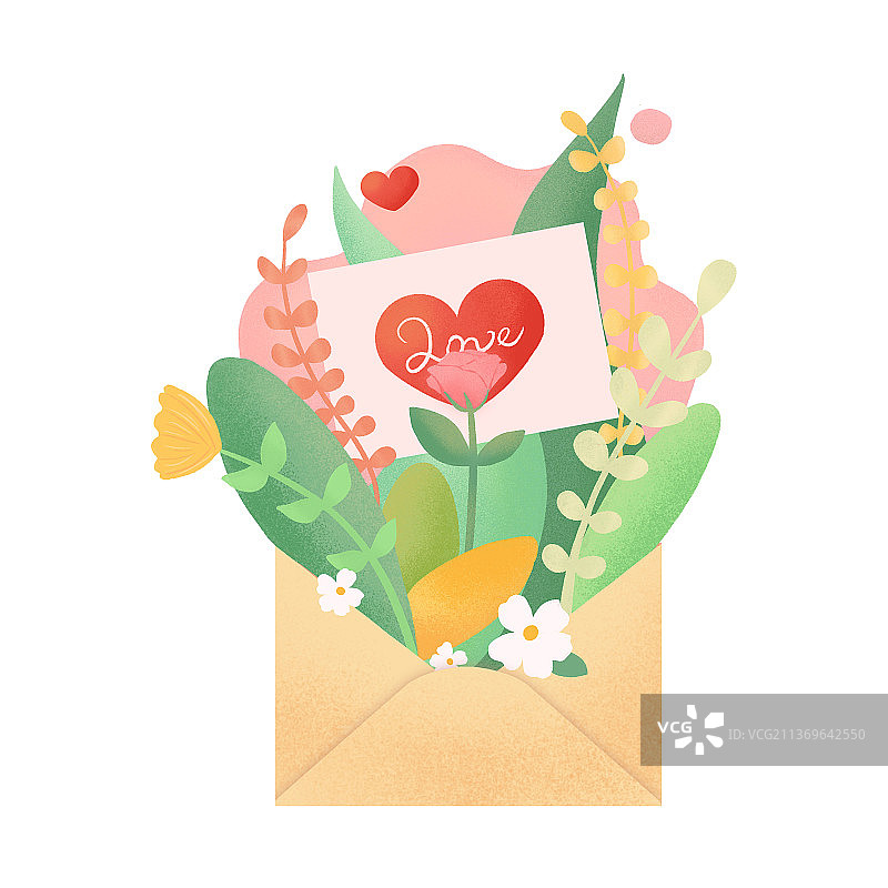 情书与玫瑰花图片素材