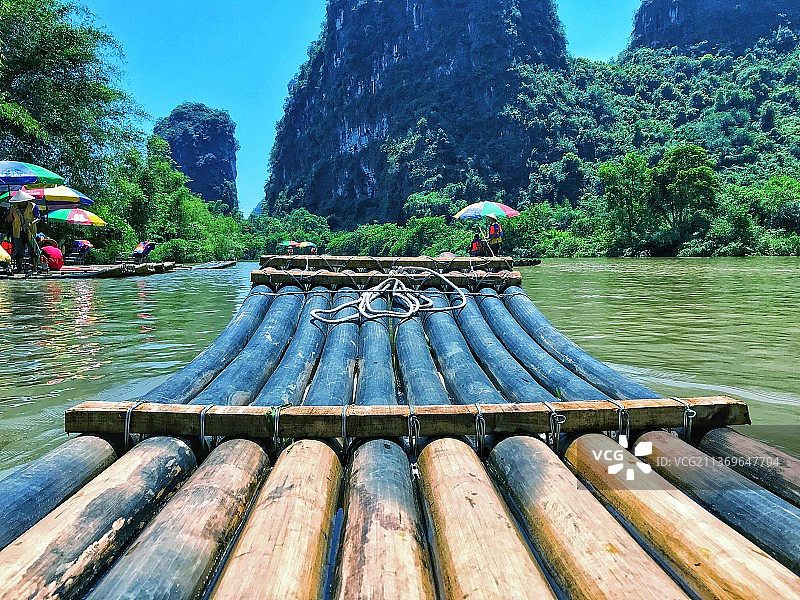 广西阳朔遇龙河漂流图片素材