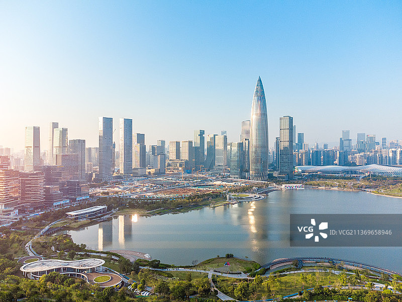 深圳后海人才公园航拍图片素材