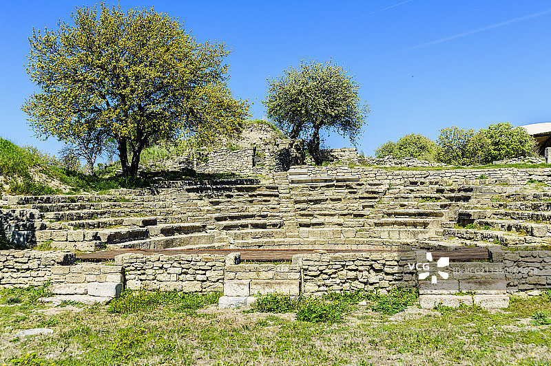 土耳其特洛伊古城遗址中的小剧场图片素材