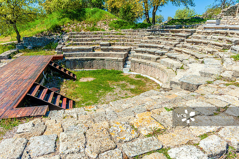 土耳其特洛伊古城遗址中的小剧场图片素材