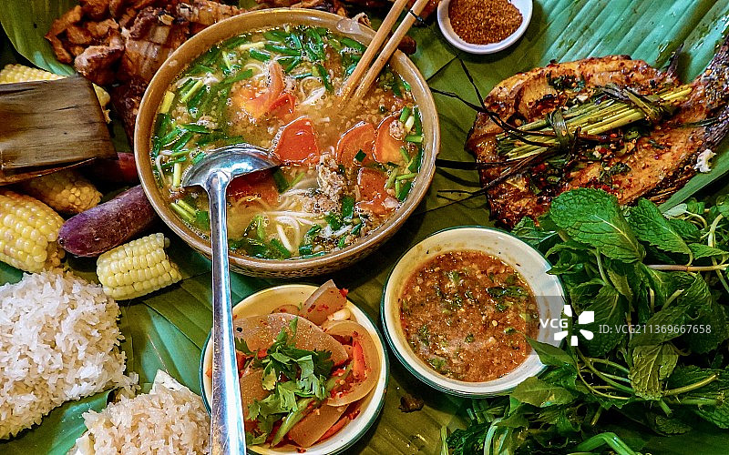 傣族手抓饭图片素材