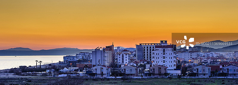 土耳其艾瓦勒克日落风光图片素材