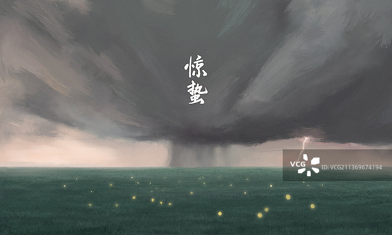 草原上的萤火虫图片素材