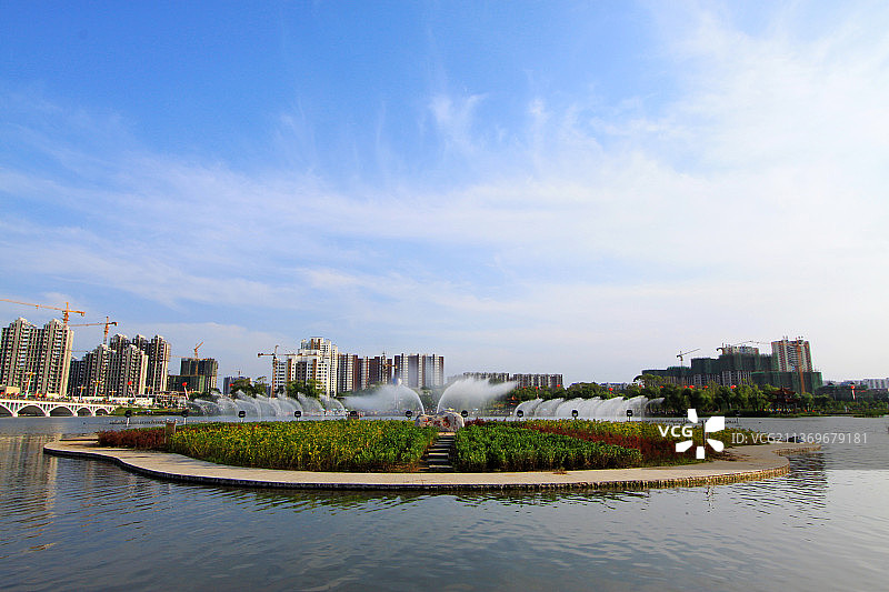 河北滦南北河公园风光图片素材