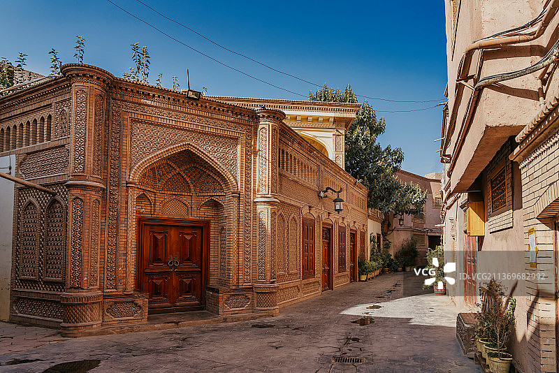 新疆喀什古城风貌图片素材