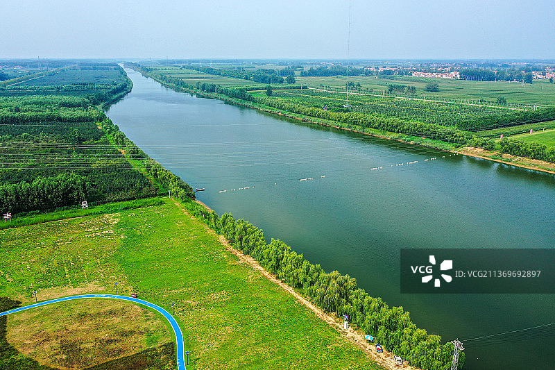 大沙河两岸+江苏省徐州市丰县大沙河图片素材