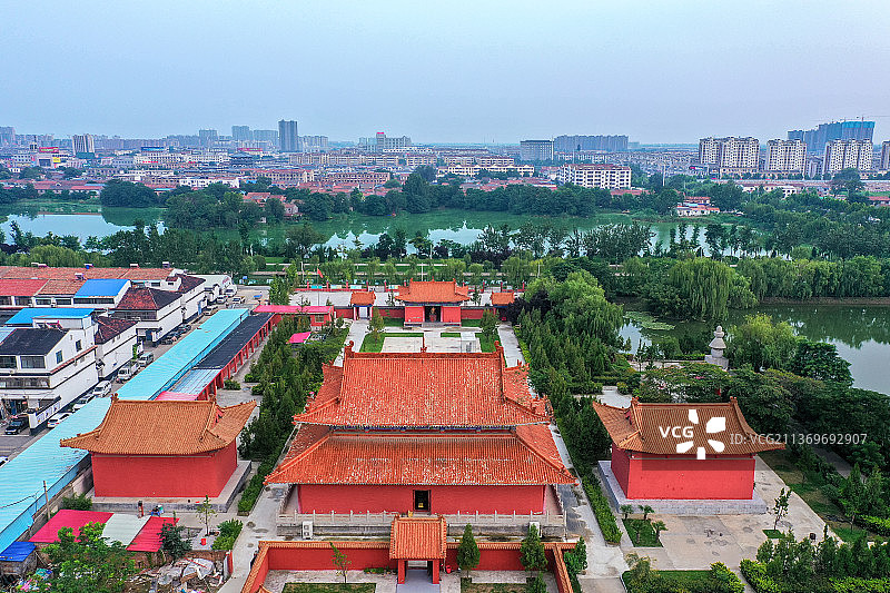 护城河畔的永宁寺+江苏省徐州市丰县永宁寺图片素材