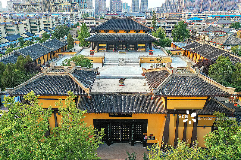 俯瞰汉高祖原庙+江苏省徐州市沛县汉城景区图片素材