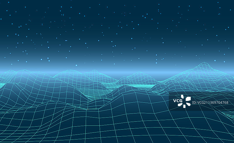 大数据概念的抽象数字地形图片素材