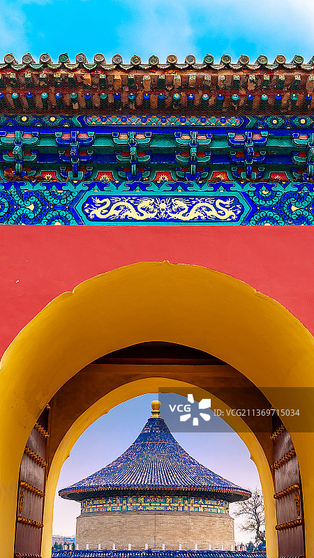 北京天坛公园成贞门图片素材