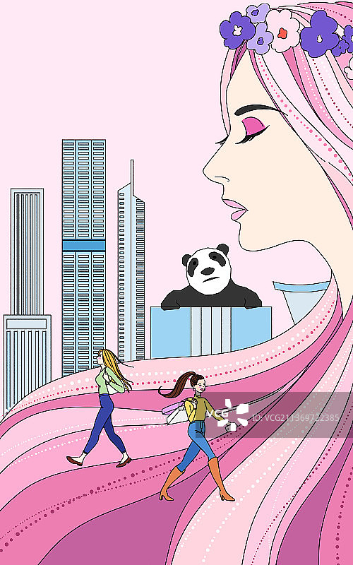 女人节插画图片素材