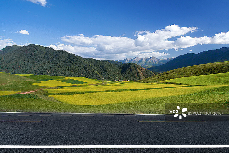 自然风光公路地面图片素材