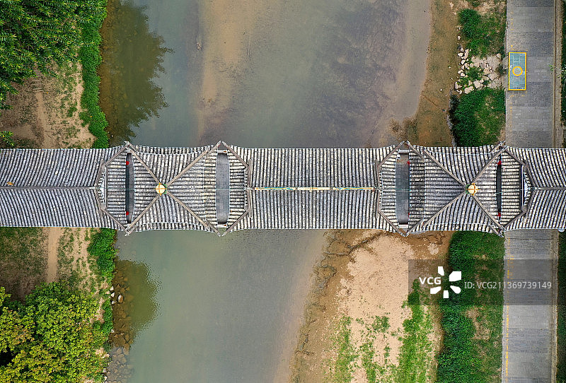 广东省深圳市龙岗区龙园公园龙兴寺航拍图片素材