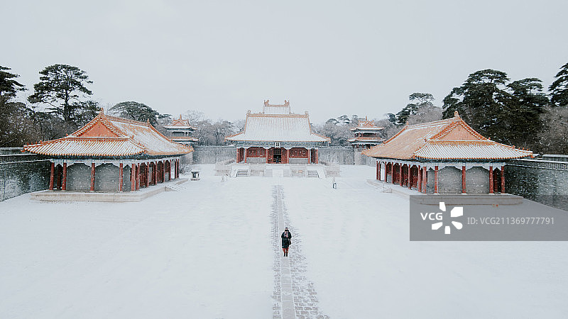 清福陵，隆恩殿和东西配殿图片素材