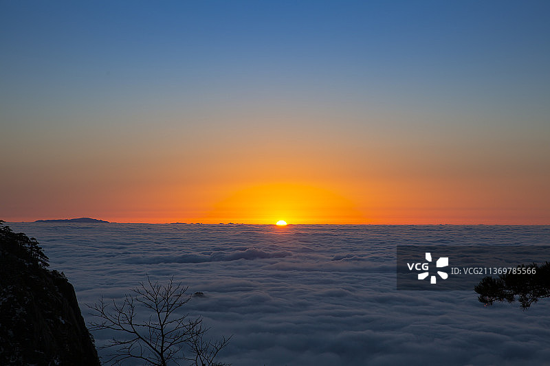 黄山日出图片素材