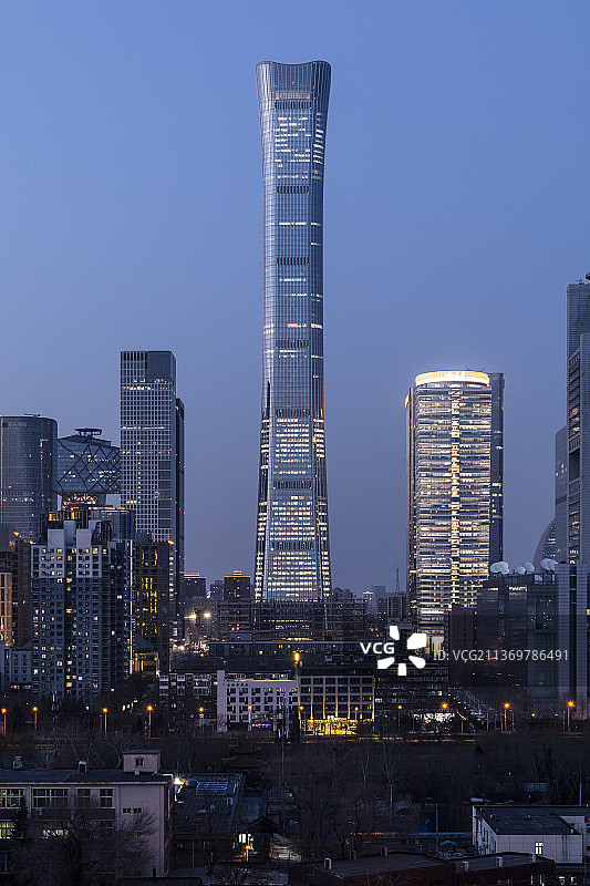 商务区办公楼北京中信大厦图片素材