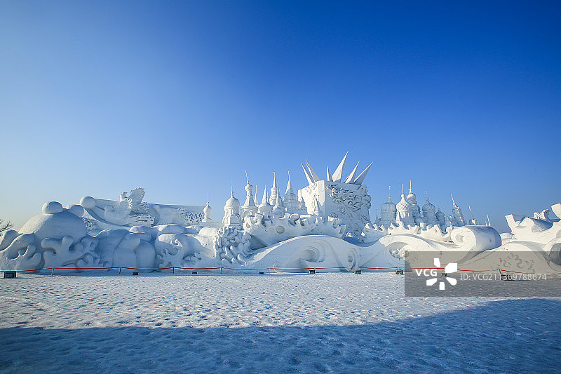 雪雕——黑龙江    哈尔滨市图片素材