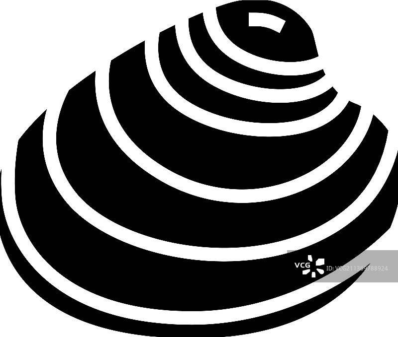 硬壳大西洋蛤蜊字形图标图片素材