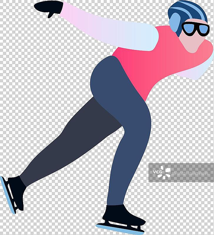 短道速滑运动人物动作图片素材