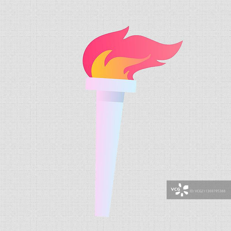 燃烧着圣火的火炬图片素材