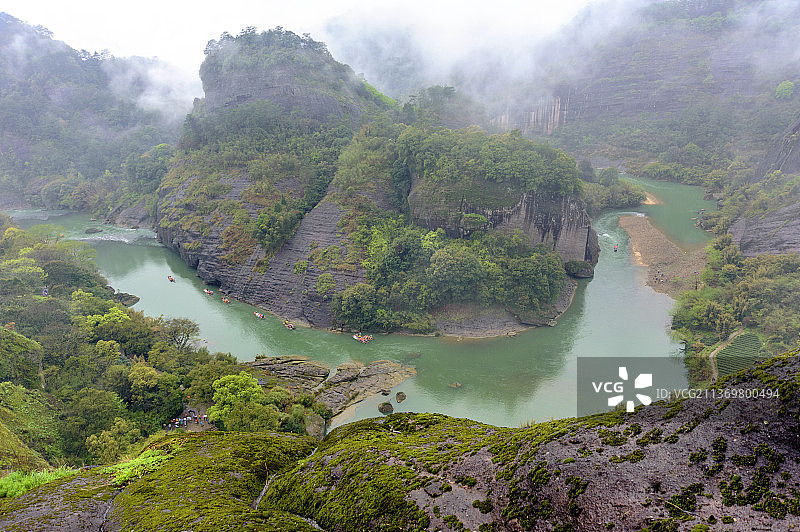 中国福建省武夷山景区天游峰图片素材