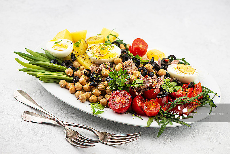 简约尼斯沙拉图片素材