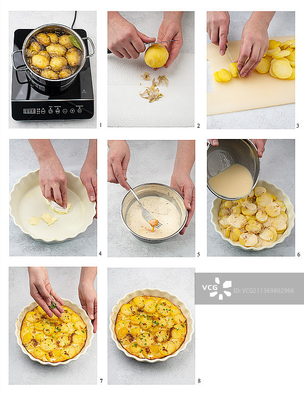 制作土豆 quiche图片素材