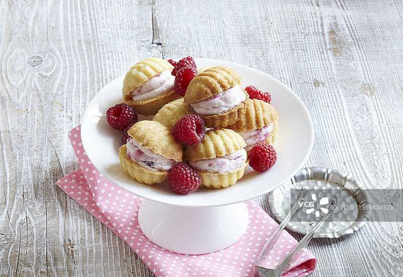 覆盆子慕斯林茨贝壳图片素材