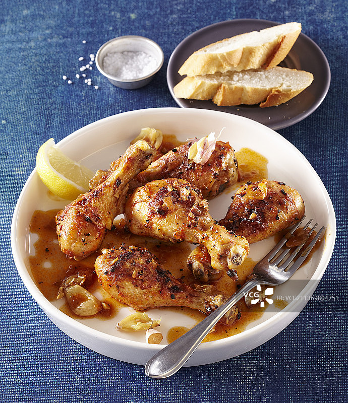 蒜香鸡腿图片素材