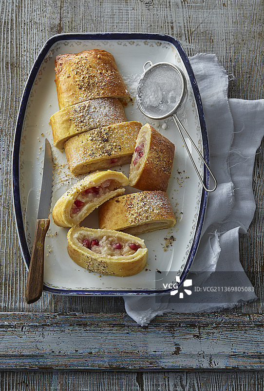 石榴籽梨馅卷图片素材