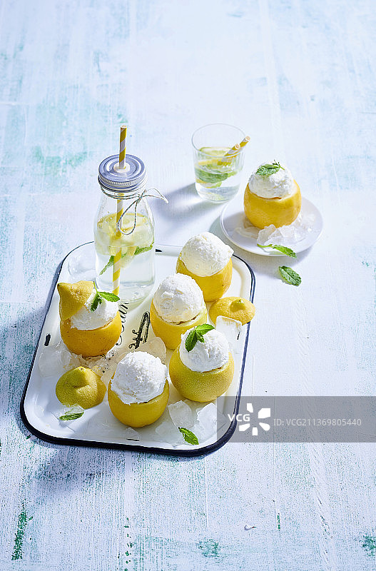 柠檬和柠檬冰糕图片素材