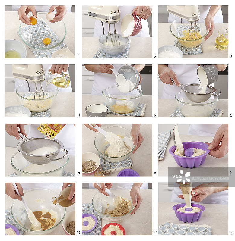 迷你花式面包制作步骤图片素材