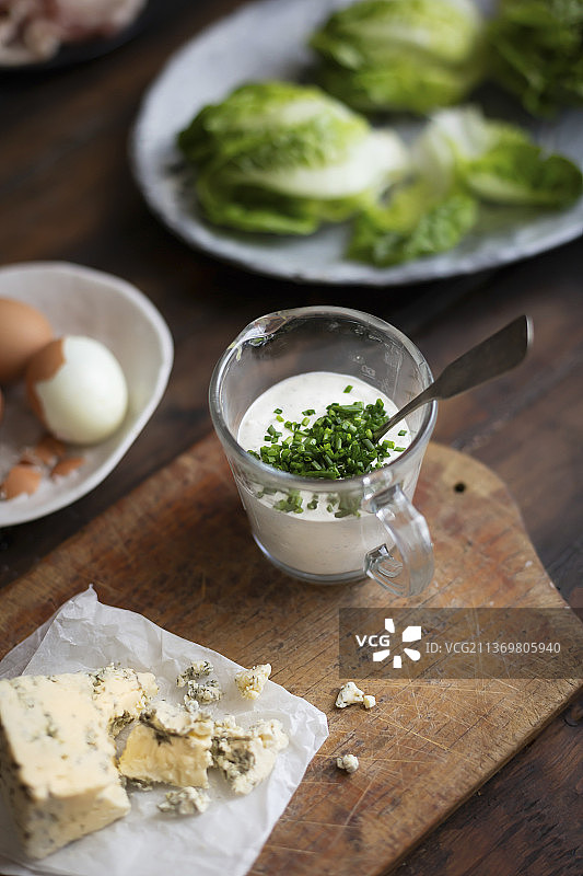 蓝纹奶酪沙拉酱图片素材