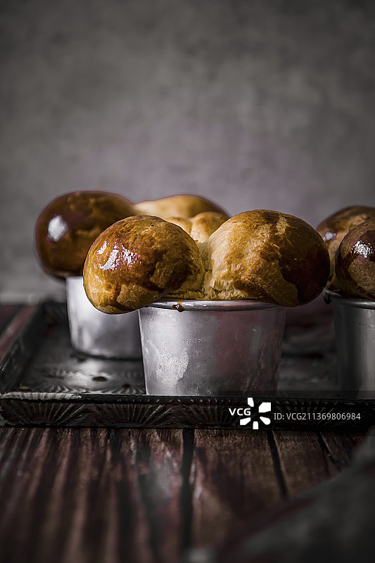 球形奶油面包图片素材