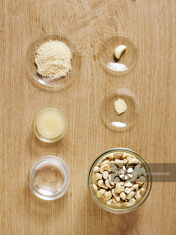 纯素奶油奶酪替代品配料图片素材