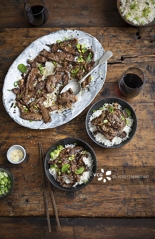 韩式烤肉拌饭图片素材