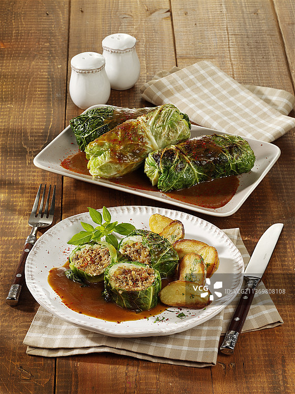 肉馅卷心菜卷图片素材