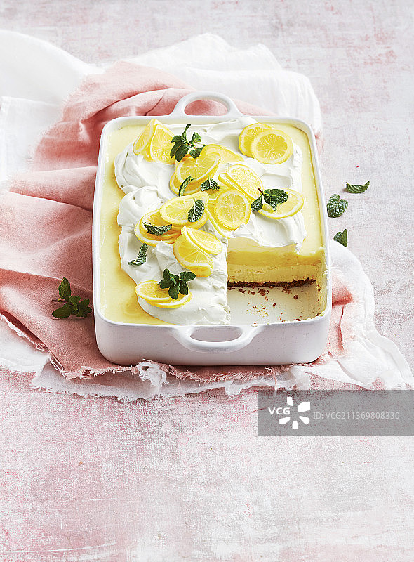 香甜的柠檬千层面图片素材