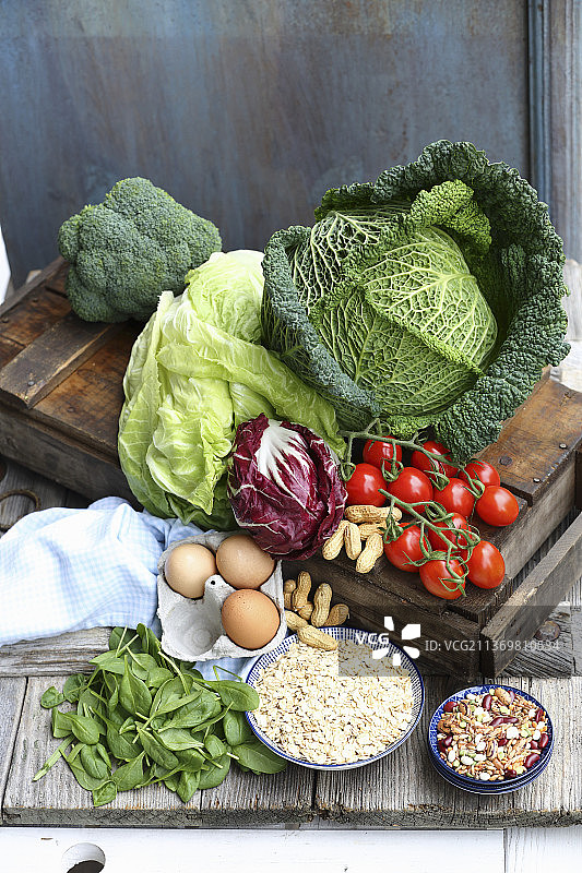 富含维生素B9（叶酸）的食物图片素材