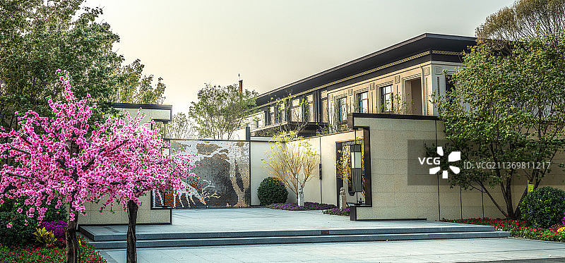 别墅庭院门口图片素材