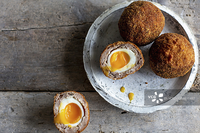 猪肉苏格兰鸡蛋图片素材