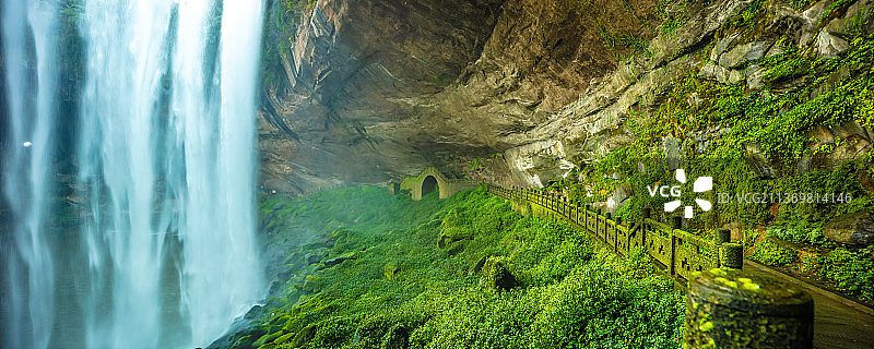 重庆万州大瀑布风景图片素材